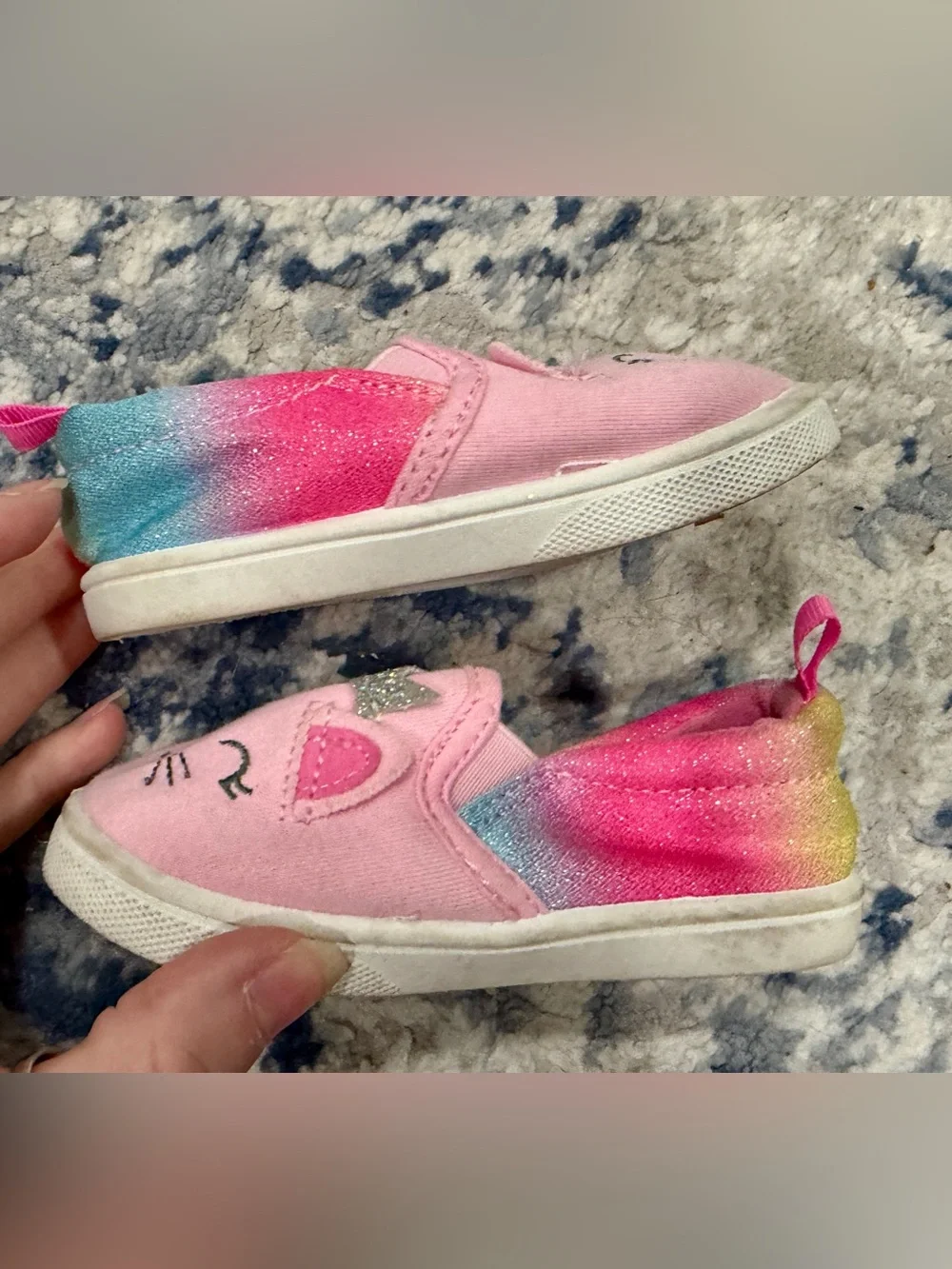 Kids Pink Unicorn Cat Slip-On Shoes